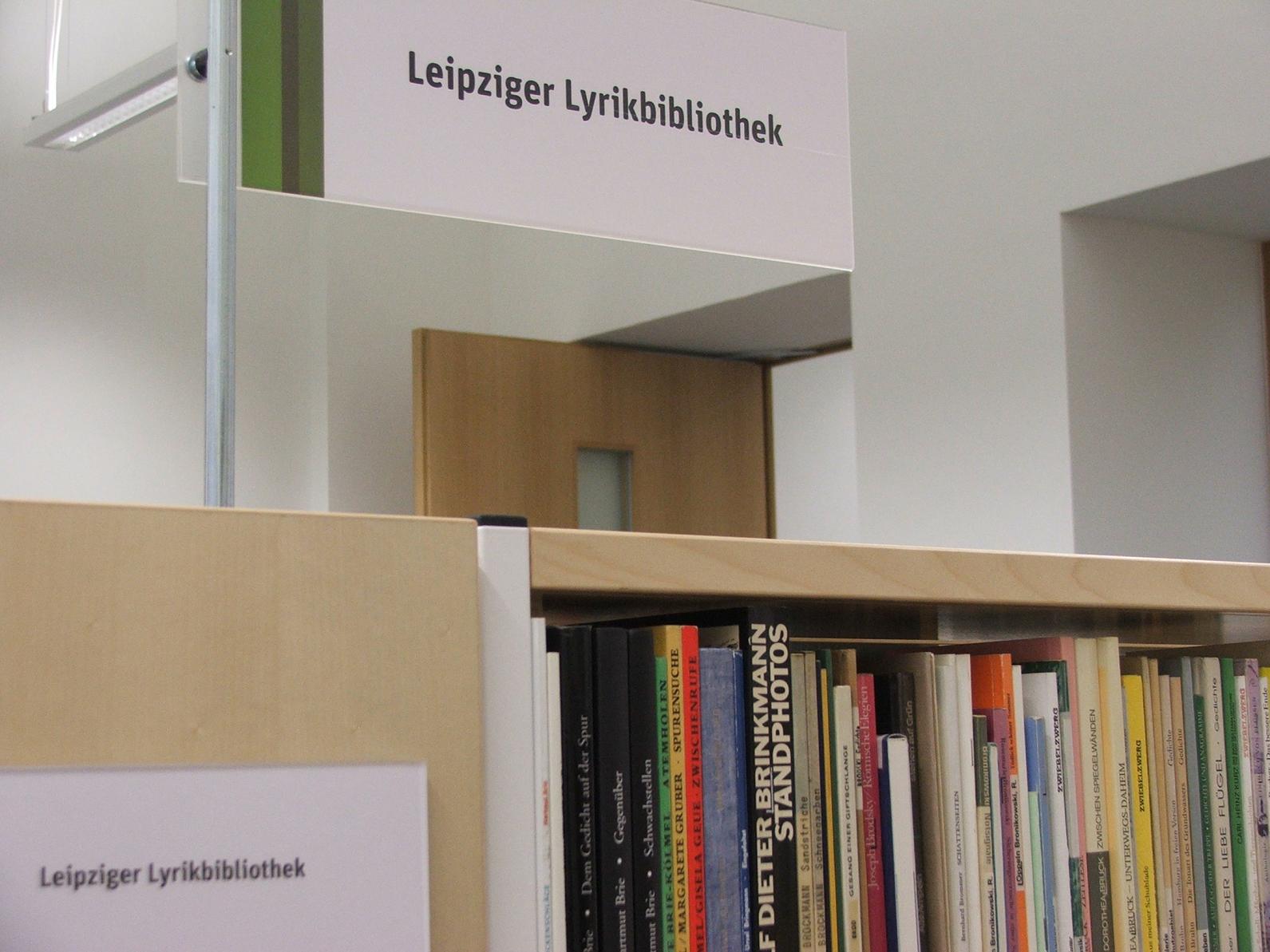 Lyrikbibliothek Schild